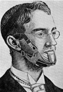 Rendered portrait of a man in old-fashioned headgear