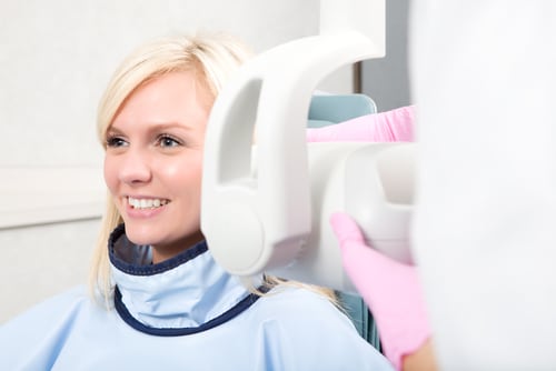 Taking X-ray with braces on